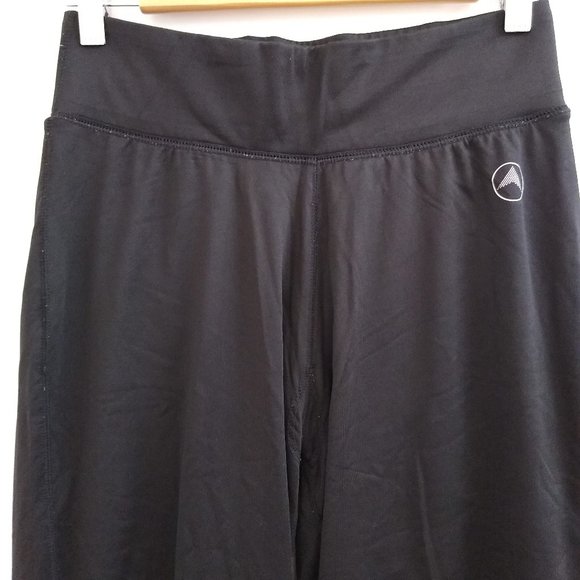 Wide Leg Yoga Pant, Black Lined with Shaper Shorts by BOCA, Size Small - Picture 1 of 13